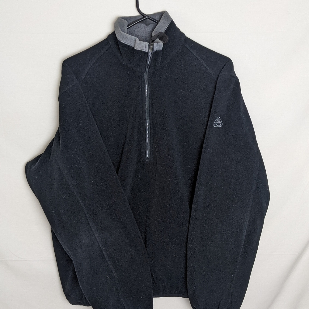 Nike ACG Fleece Sweater Sweatshirt Half Zip Size Large Black Deep Pile Fleece